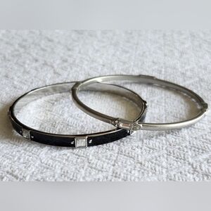 LIA SOPHIA Black and Silver Bracelet Duo